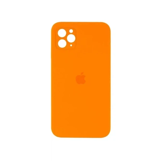 Чехол Silicone Case с закрытым низом и защитой камеры для Iphone 11 Pro Max (Квадратные грани)
